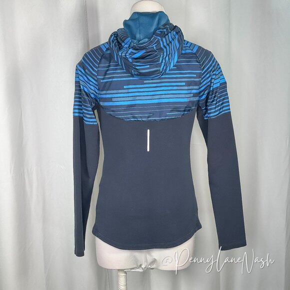 Nike Running Fanatic Dri Fit Full Zip Hoodie Size S Blue - Picture 5 of 9